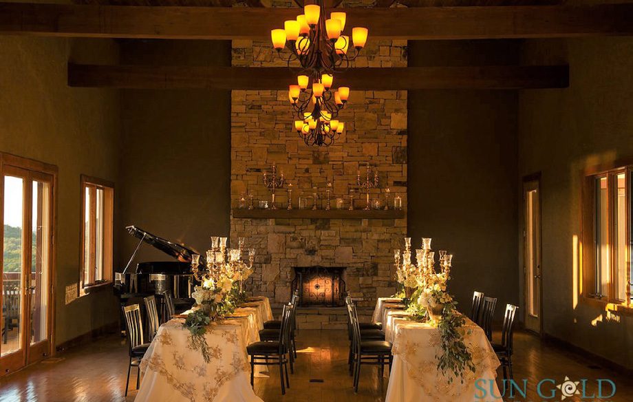 Hall with fireplace