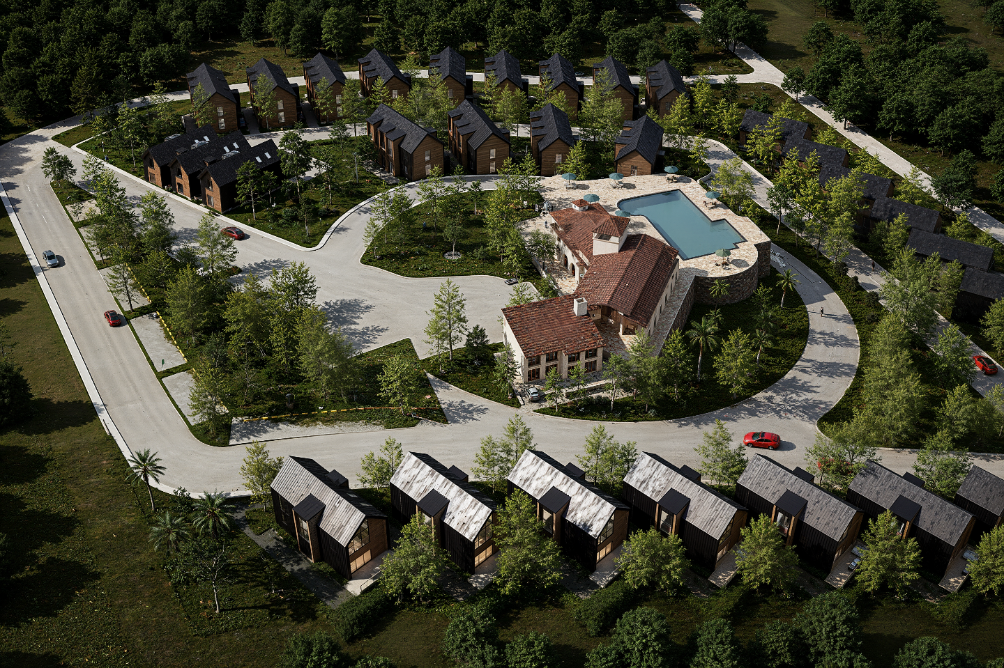 Render · Aerial site